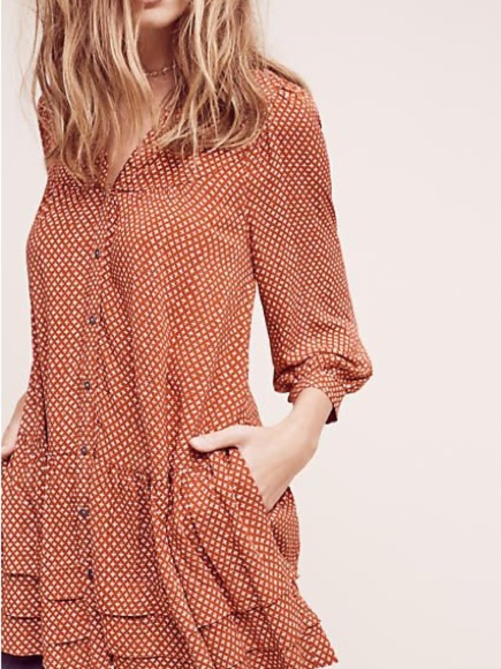 HOLDING HORSES For Anthropologie Tiered Tunic Dress Size S